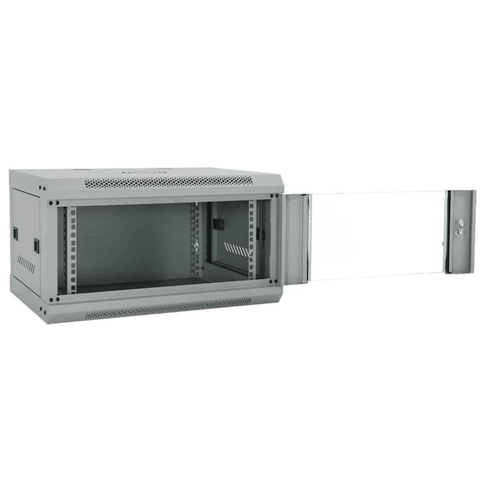 Netzwerkschrank mit Speicher Grau 60x45x35 cm