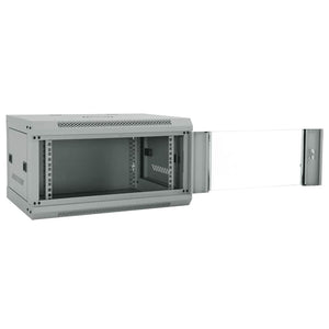 Netzwerkschrank mit Speicher Grau 60x45x35 cm