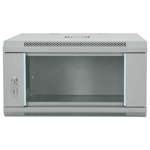 Netzwerkschrank mit Speicher Grau 60x45x35 cm