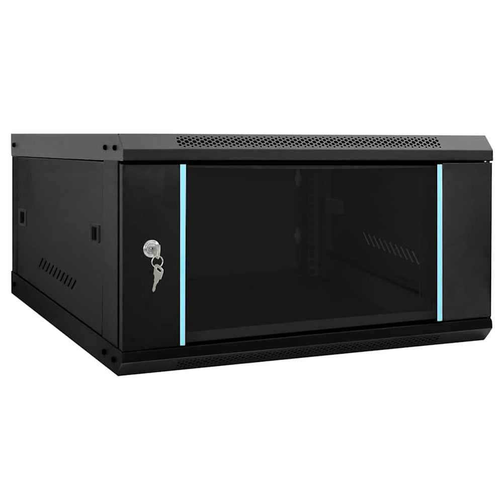 Netzwerkschrank mit Speicher Schwarz 60x60x35cm