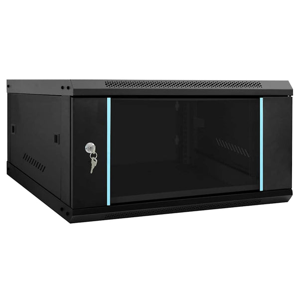 Netzwerkschrank mit Speicher Schwarz 60x60x35cm