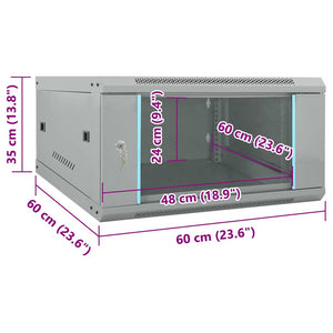 Netzwerkschrank Grau 60x60x35 cm