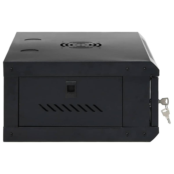 Netzwerkschrank mit Speicher, Schwarz