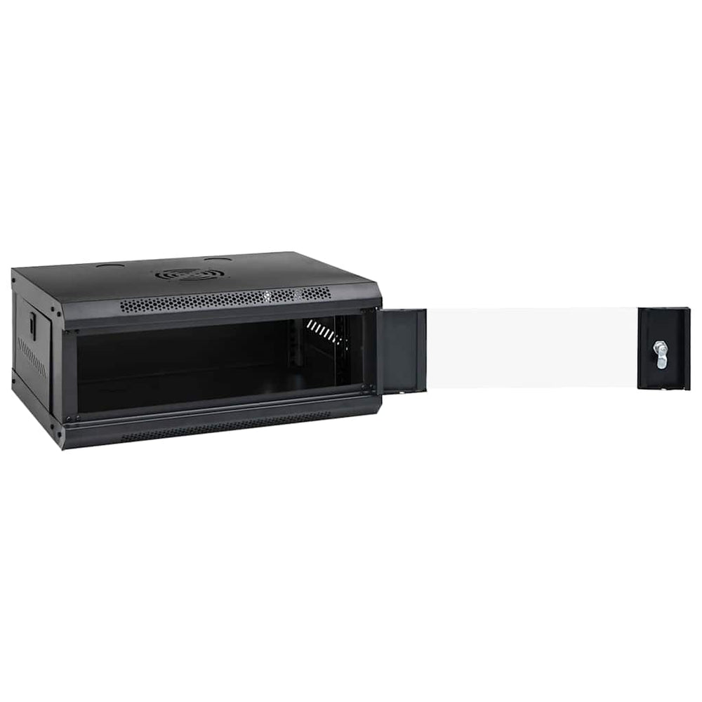 Netzwerkschrank mit Speicher Schwarz 53x45x21 cm