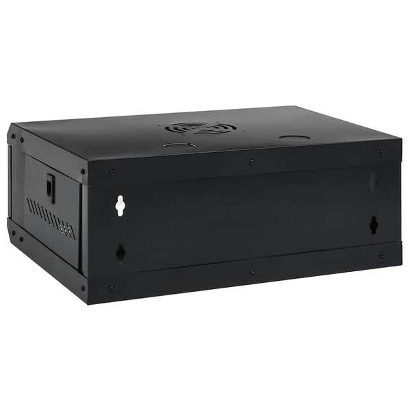 Netzwerkschrank mit Speicher Schwarz 53x45x21 cm