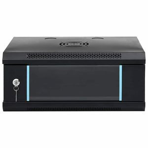Netzwerkschrank mit Speicher Schwarz 53x45x21 cm