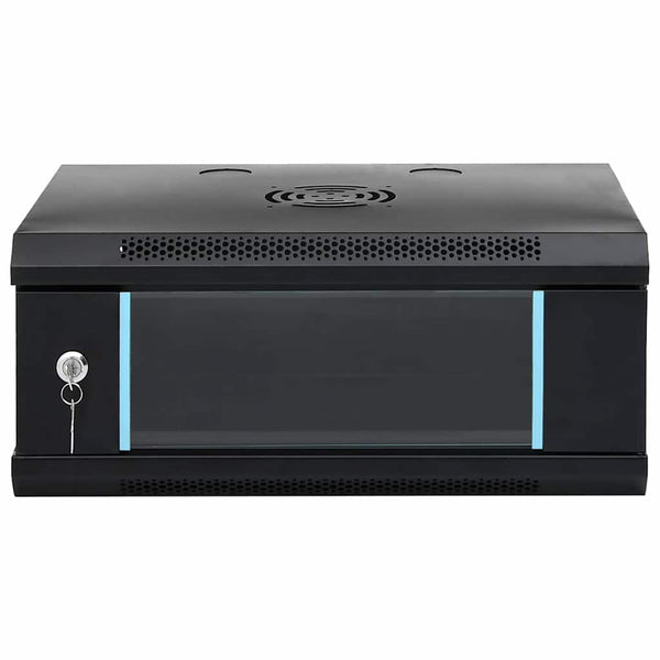Netzwerkschrank mit Speicher Schwarz 53x45x21 cm
