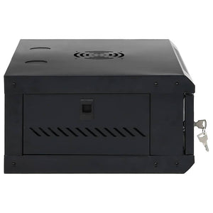 Netzwerkschrank mit Speicher Schwarz 53x45x21 cm