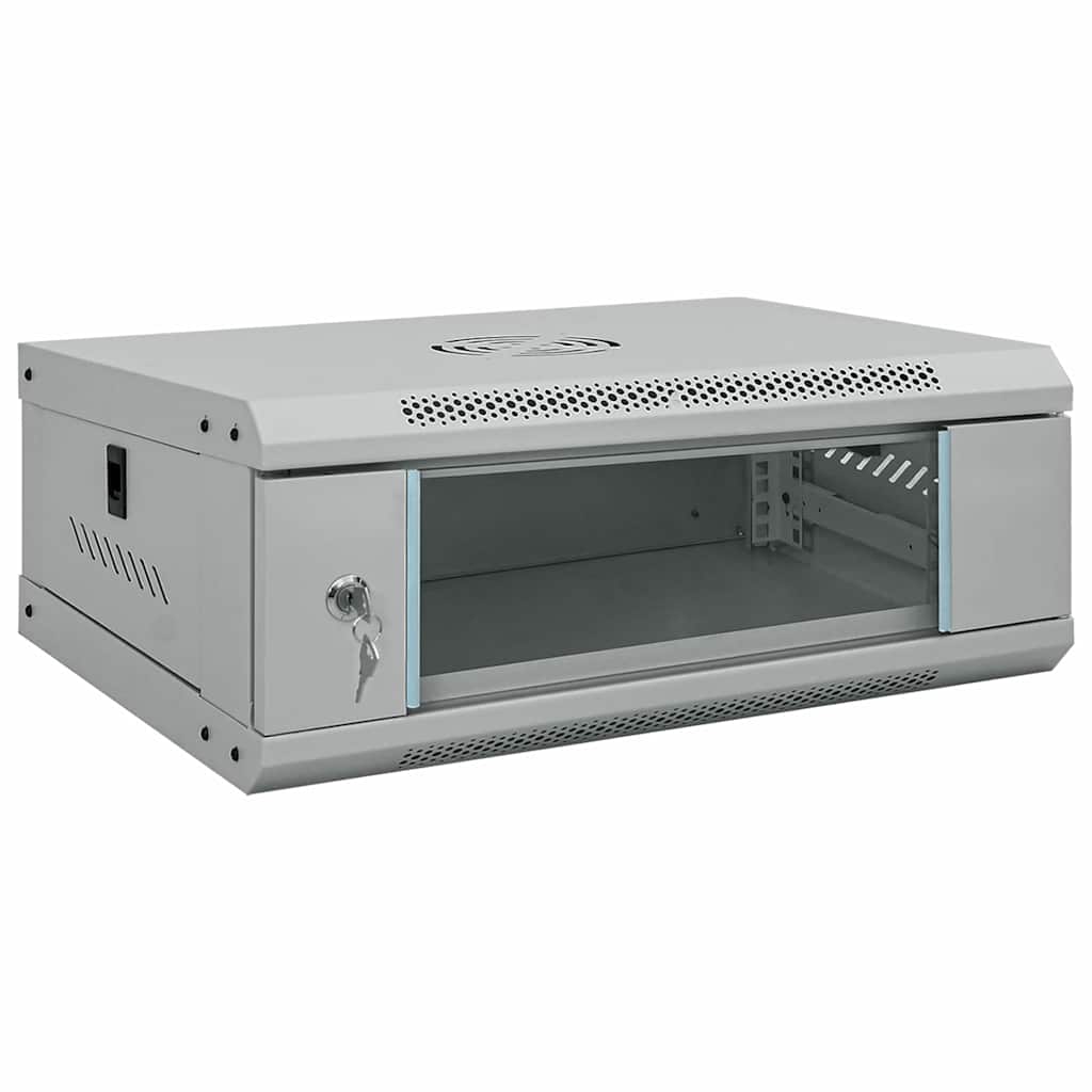 Netzwerkschrank mit Speicher Grau 53x35x21cm