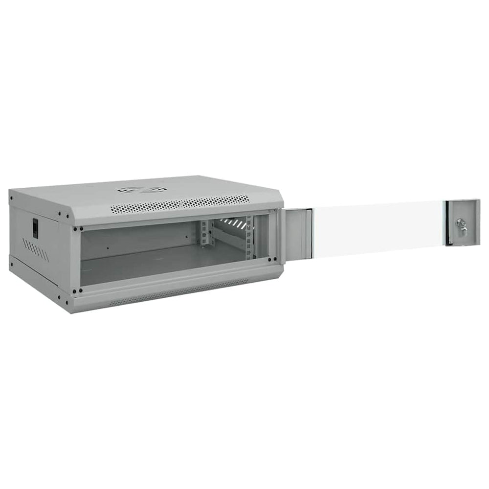 Netzwerkschrank mit Speicher Grau 53x35x21cm