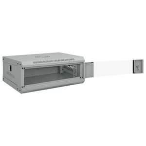 Netzwerkschrank mit Speicher Grau 53x35x21cm