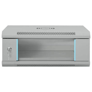 Netzwerkschrank mit Speicher Grau 53x35x21cm