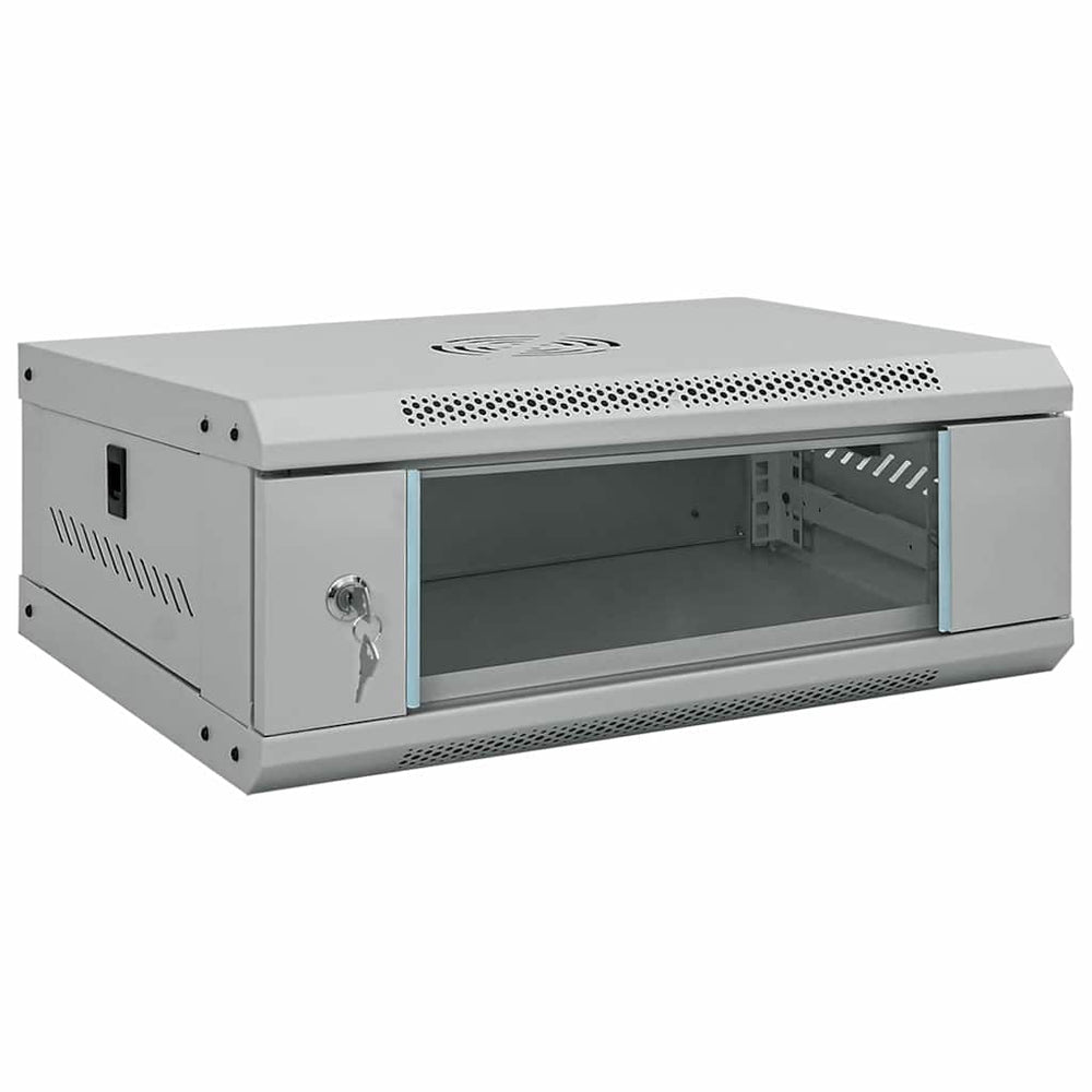 Netzwerkschrank mit Speicher Grau 53x45x21cm