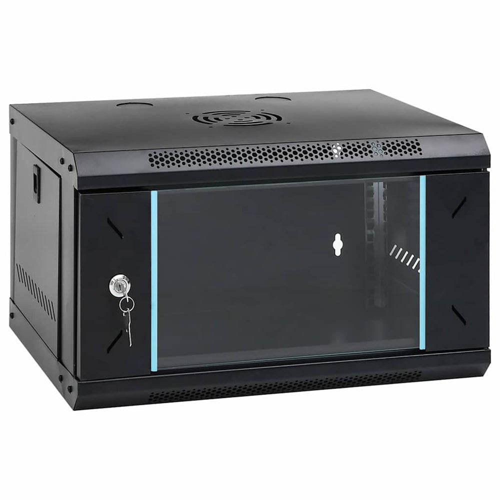 Netzwerkschrank mit Speicher Schwarz 53x45x30cm