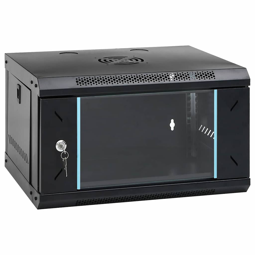 Netzwerkschrank mit Speicher Schwarz 53x45x30cm