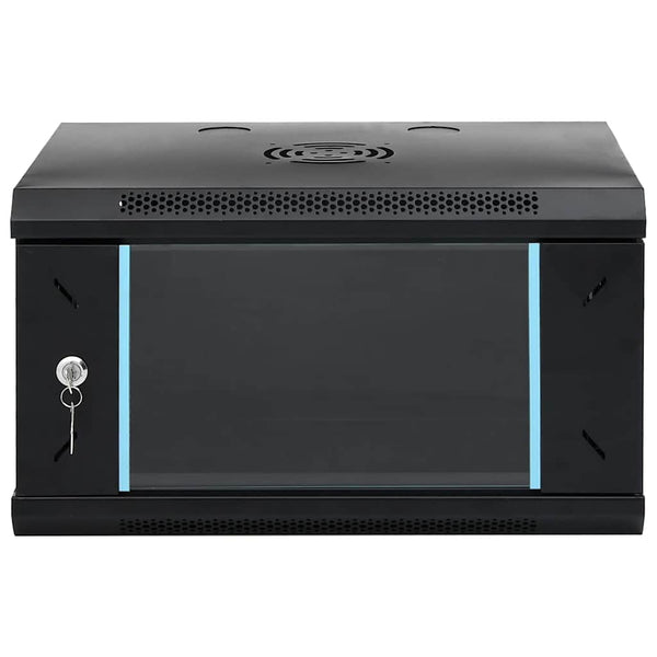 Netzwerkschrank mit Speicher Schwarz 53x45x30cm