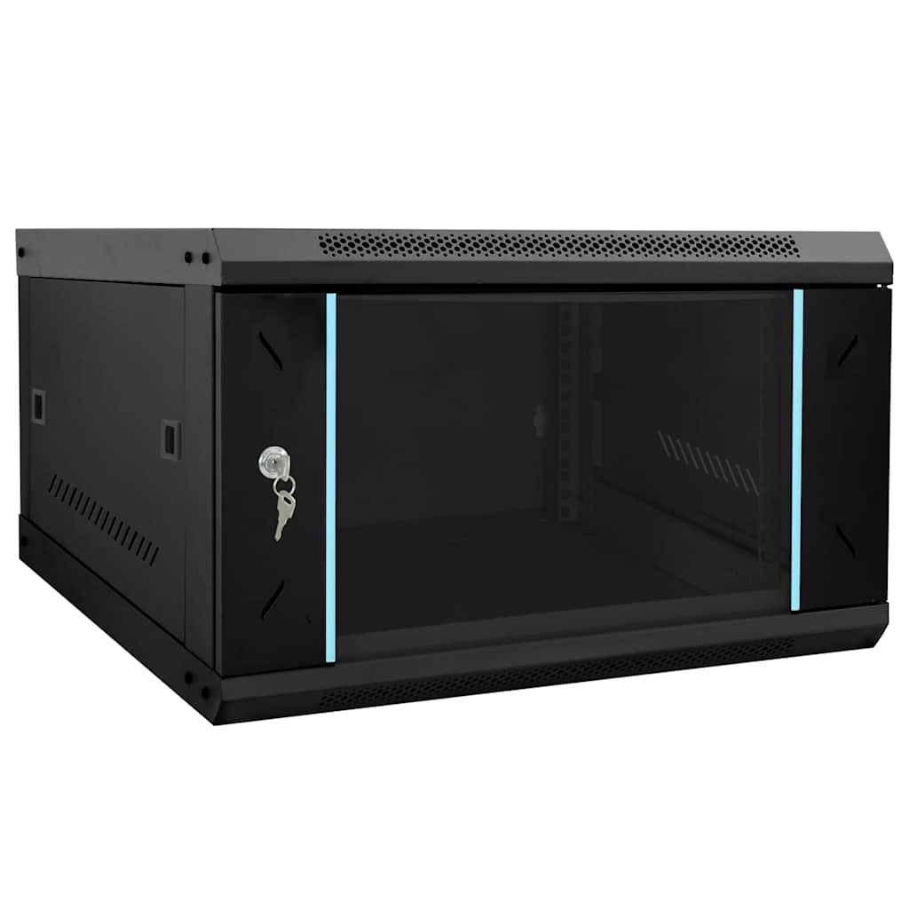 Netzwerkschrank mit Speicher Schwarz 53x60x30cm