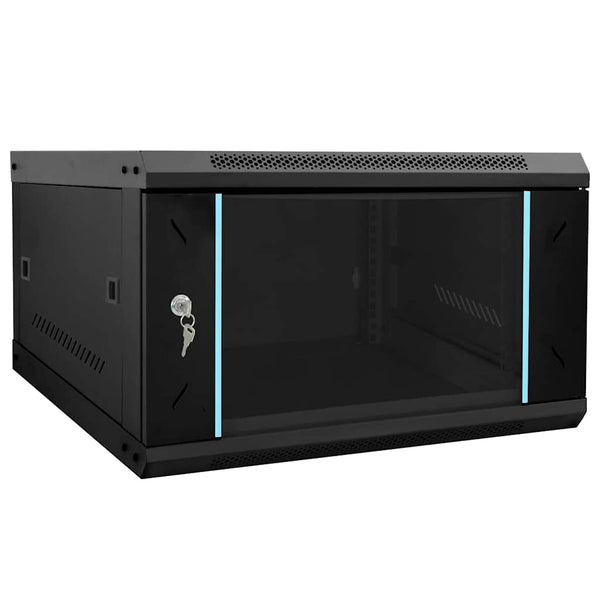 Netzwerkschrank mit Speicher Schwarz 53x60x30cm
