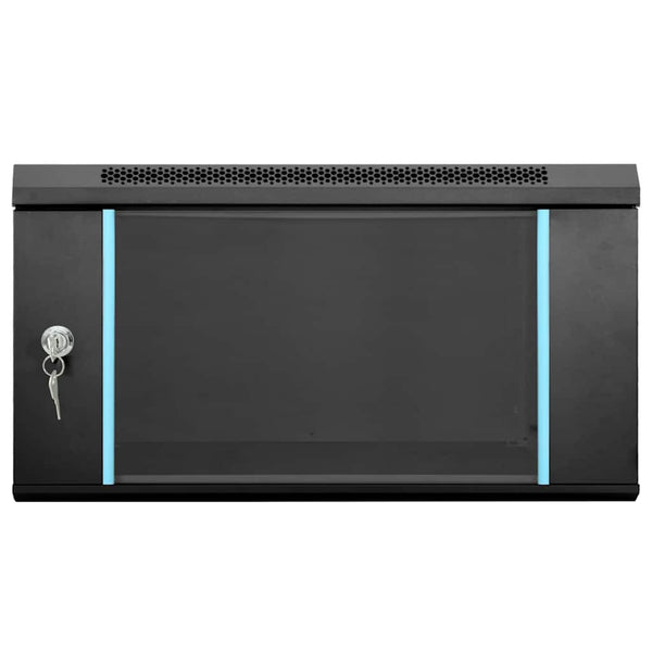 Netzwerkschrank mit Speicher Schwarz 53x60x30cm