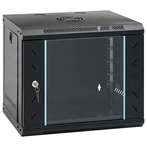 Netzwerkschrank mit Speicher Schwarz 53x45x45 cm