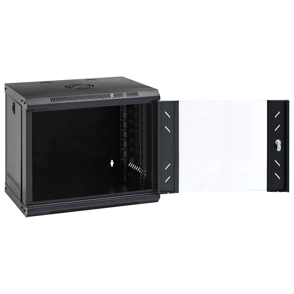Netzwerkschrank mit Speicher Schwarz 53x45x45 cm