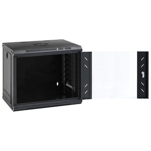 Netzwerkschrank mit Speicher Schwarz 53x45x45 cm