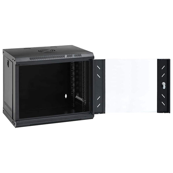 Netzwerkschrank mit Speicher Schwarz 53x45x45 cm
