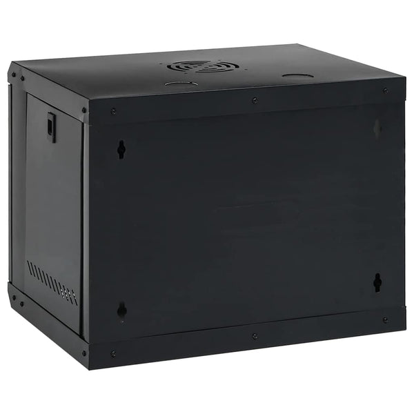 Netzwerkschrank mit Speicher Schwarz 53x45x45 cm