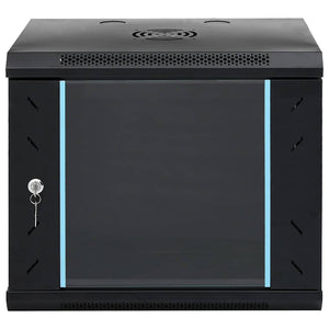 Netzwerkschrank mit Speicher Schwarz 53x45x45 cm