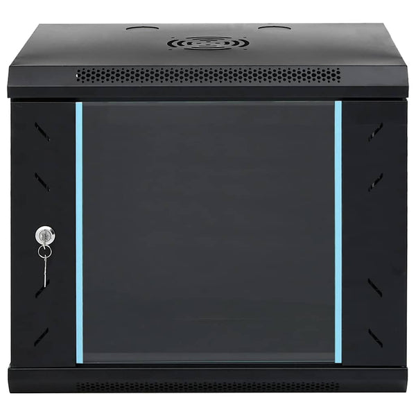 Netzwerkschrank mit Speicher Schwarz 53x45x45 cm