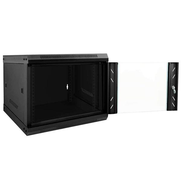 Netzwerkschrank mit Speicher Schwarz 53x60x45 cm