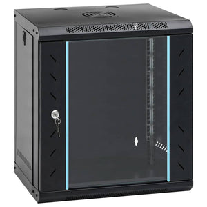 Netzwerkschrank mit Speicher Schwarz 53x45x60 cm