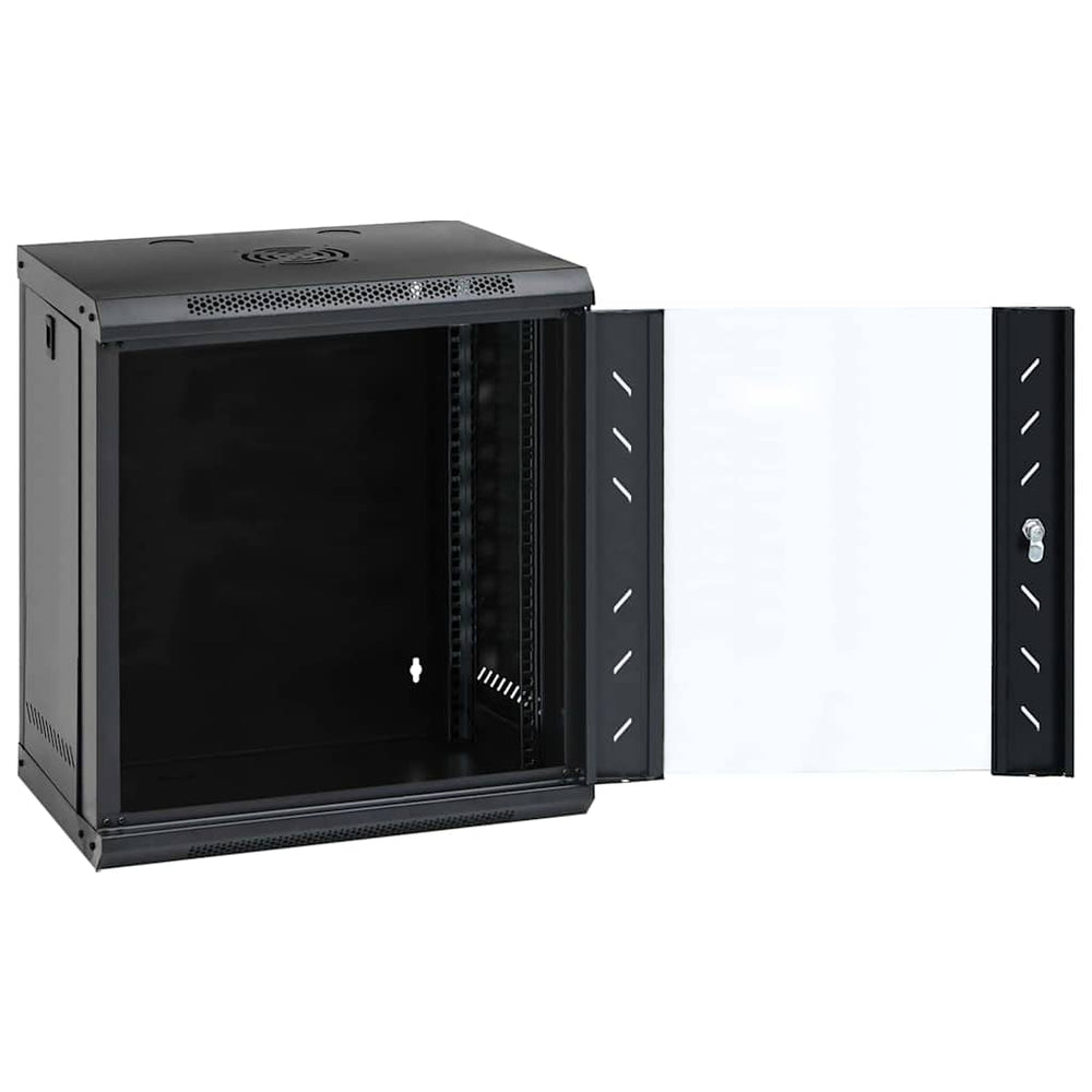 Netzwerkschrank mit Speicher Schwarz 53x45x60 cm