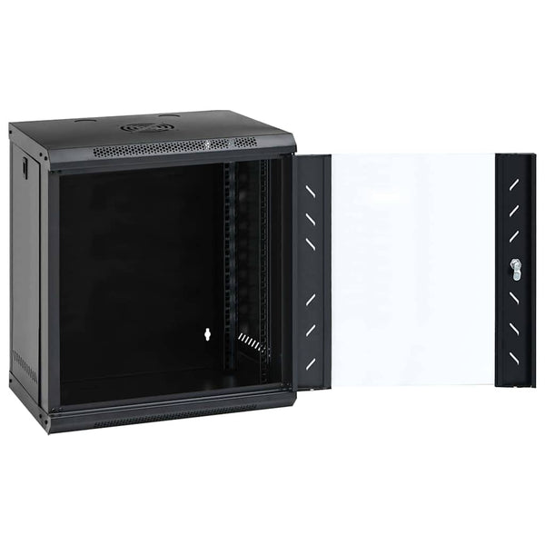 Netzwerkschrank mit Speicher Schwarz 53x45x60 cm