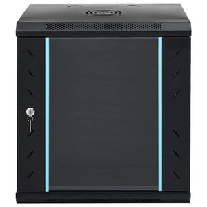 Netzwerkschrank mit Speicher Schwarz 53x45x60 cm