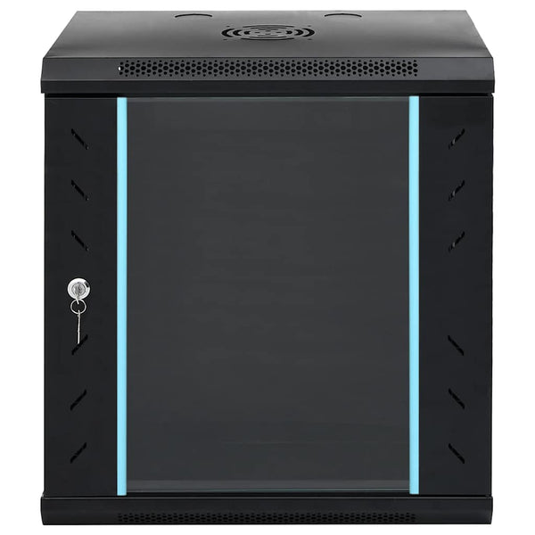 Netzwerkschrank mit Speicher Schwarz 53x45x60 cm