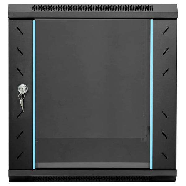 Netzwerkschrank mit Speicher Schwarz 60cm