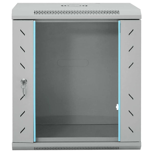 Netzwerkschrank mit Speicher Grau 53x45x60 cm