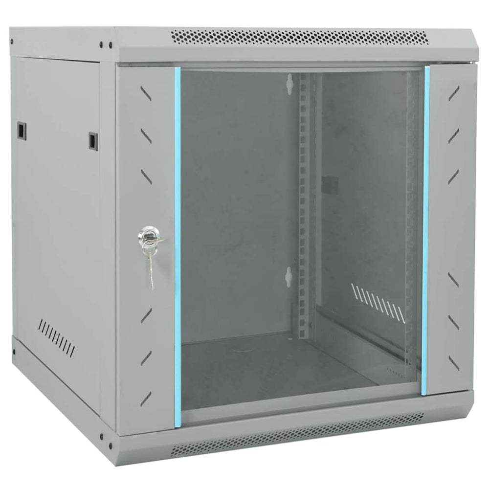 Netzwerkschrank mit Speicher Stahl Grau 60cm