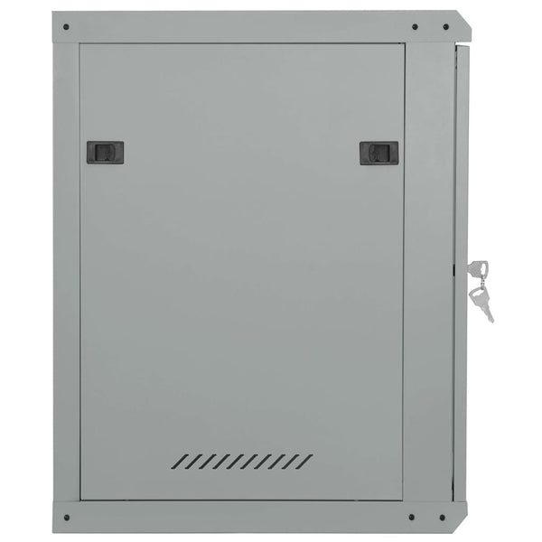 Netzwerkschrank mit Speicher Stahl Grau 60cm