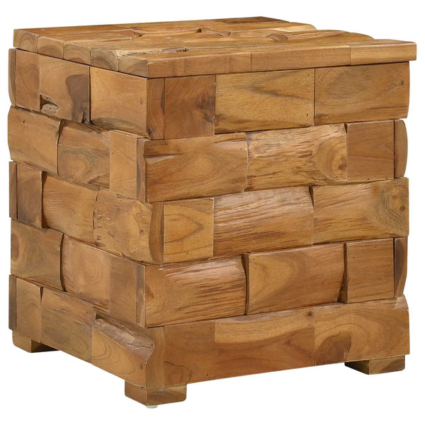 Aufbewahrungshocker Teakholz Braun 40x40x45cm