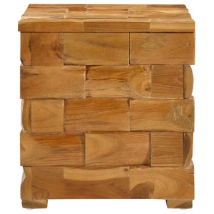 Aufbewahrungshocker Teakholz Braun 40x40x45cm