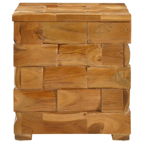Aufbewahrungshocker Teakholz Braun 40x40x45cm