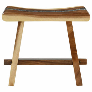 Massivholz Duschhocker Suar Natur 50x30x44cm