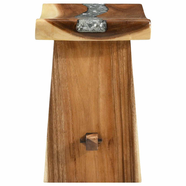 Massivholz Duschhocker Suar Natur 50x30x44cm