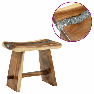 Massivholz Duschhocker Suar Natur 50x30x44cm
