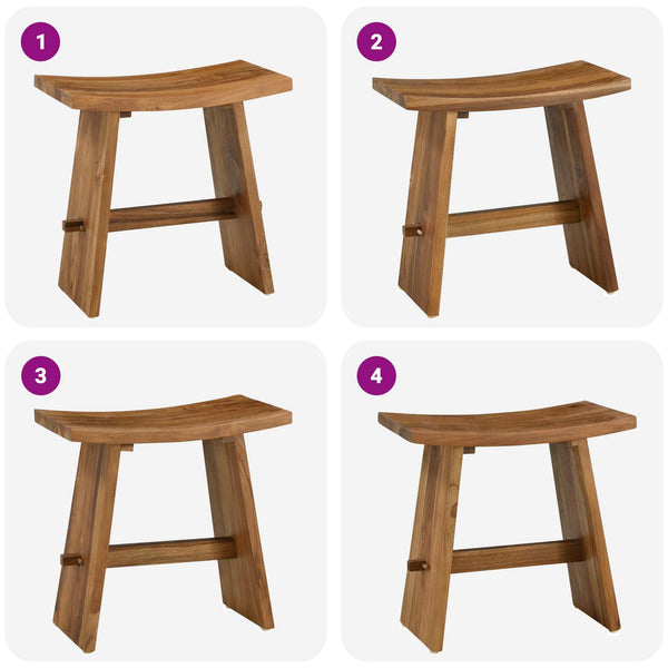 Teak Badezimmerhocker Braun