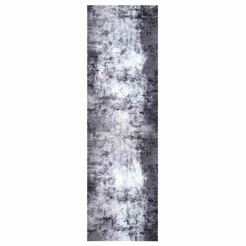 Grauer Küchenteppich Samt, 150 x 45 cm