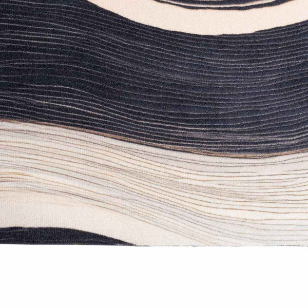 Schwarzer Küchenteppich Samt, 180 x 60 cm