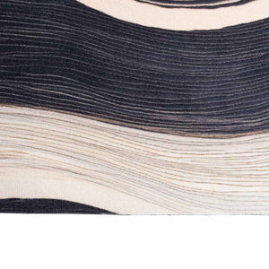 Schwarzer Küchenteppich Samt 150x45 cm